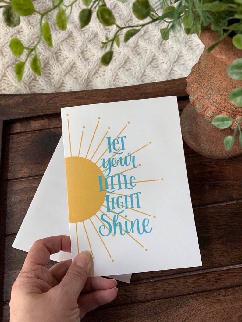 Let Your Little Light Shine Card - Etsy