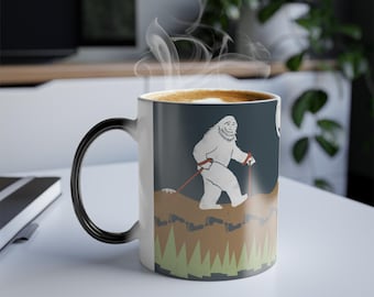 Tazza Bigfoot Color Morphing – Tazza da caffè Yeti Heat Reveal – Divertente regalo per falò