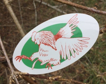 Rooster - Small but Tough - Vinyl Sticker