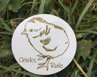 Chicks Rule Vinyl Sticker