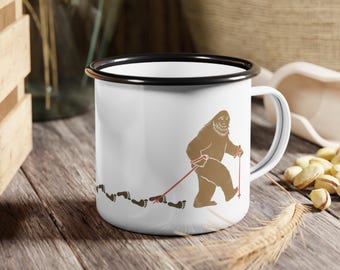 Tazza da campeggio smaltata Bigfoot Hiking: tazza per avventure all'aria aperta