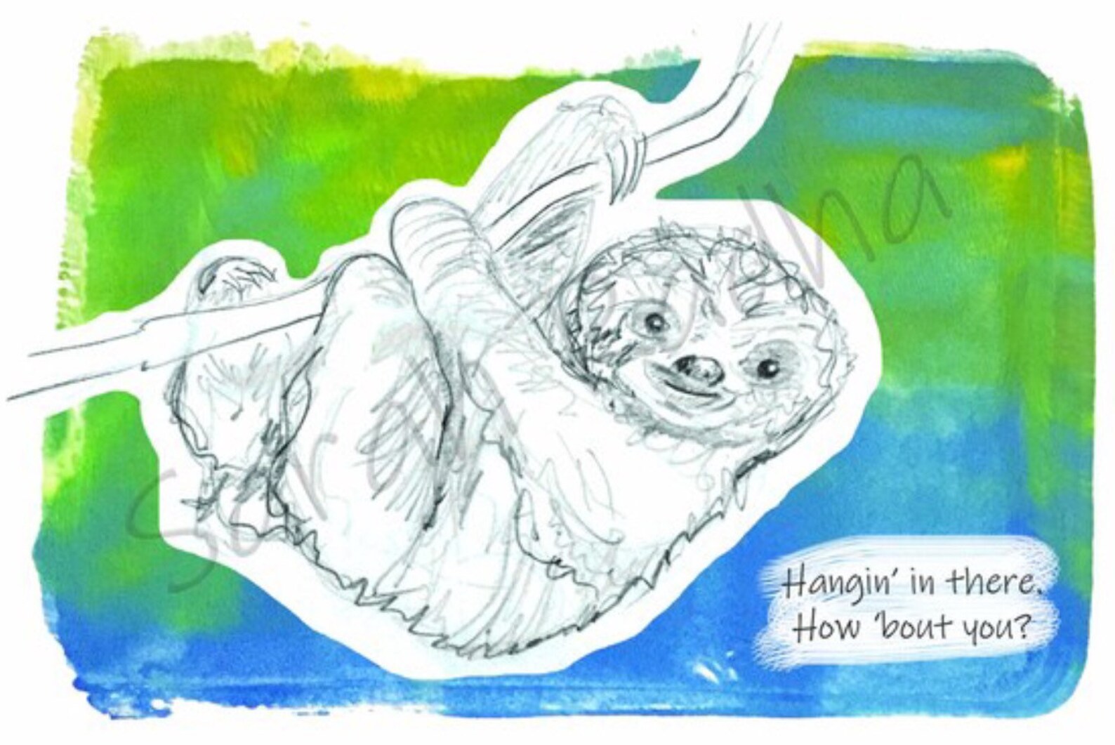Sloth Postcard Set – Slow Mail “how Are You” Postcards – Cute Animal ...