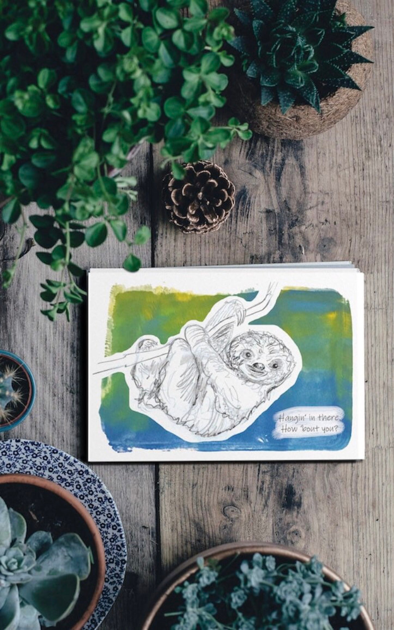Sloth Postcard Set – Slow Mail “how Are You” Postcards – Cute Animal ...