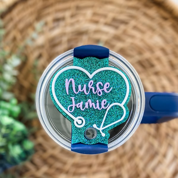 NURSE / DOCTOR 40oz Stanley Name Tag, Tumbler Name Tag, Custom Tumbler Name Plate,*made to fit The Flowstate Quencher H2.0 40oz Tumbler only
