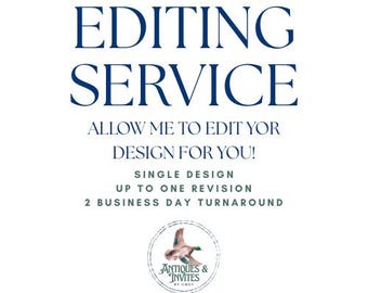 EDITING SERVICE | Invitation Editing Service