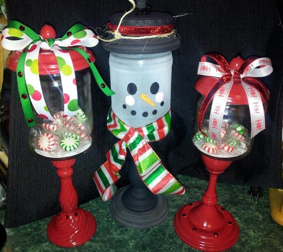 Items similar to Holiday Candy Jars on Etsy