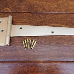 MP5011L 8.25&quot; Surface Mount Cast Brass Strap Hinge