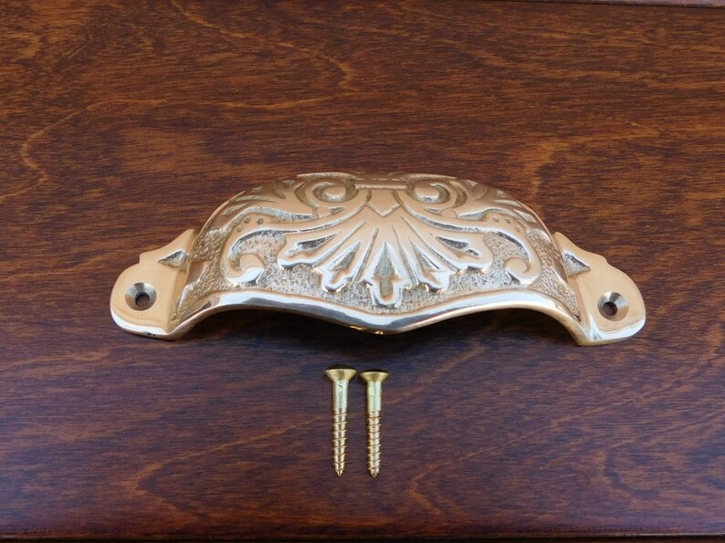 BB142PB. 3.75cc Polish Brass Decorative Cup Pull Etsy