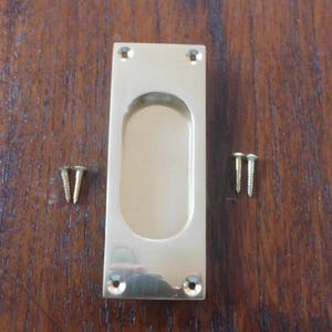 1265-5&quot;PB Pocket Door Flush Pull Polish Cast Brass