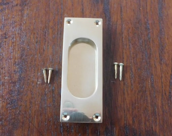 1265-5"PB Pocket Door Flush Pull Polish Cast Brass