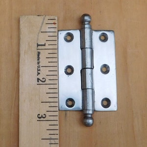 CI6002BT Steel hinge. 3.25&quot; tip to tip. 2.25&quot; plates