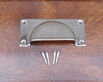 BB412PN, Cup Pull Polish Nickel finish. 3.5" wide