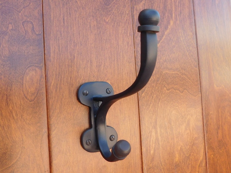CI233AB Coat Hook. Cast Iron Hook in Antique Black Finish Etsy