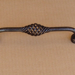 MP2041 8&quot;cc French style basket Pull. Antique black finish