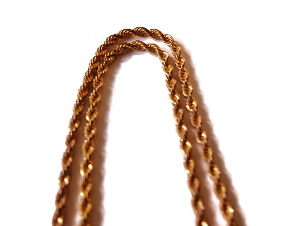 1970s Gold Tone Twist Chain Vintage Necklace - image 1