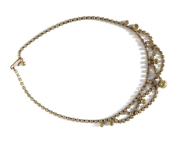 1950s Lemon Yellow Festoon Necklace - image 2