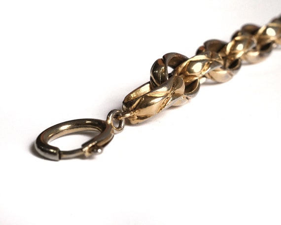 1980s Chunky Chain Link Vintage Bracelet in Gold … - image 8