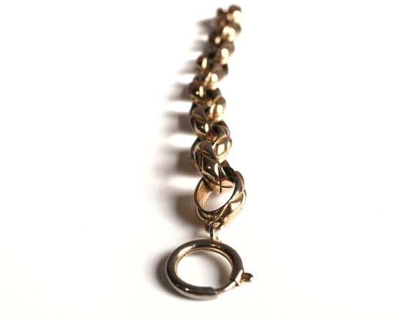 1980s Chunky Chain Link Vintage Bracelet in Gold … - image 3