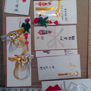 Japanese Greeting Cards Art lot of 7