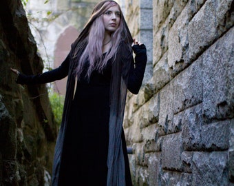 PLUS SIZE Gothic Dress, Medieval Dress, Plus Size Black Dress, Witch, 2XL Dress, 3XL Dress