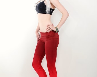 Yoga pants shop red