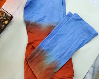 Lilac Purple & Brown Hooded Cropped Shrug - Bell Sleeves (Size Medium)