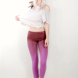 Handmade Ombre Tie Dye Yoga Pants: High Waist Festival Leggings