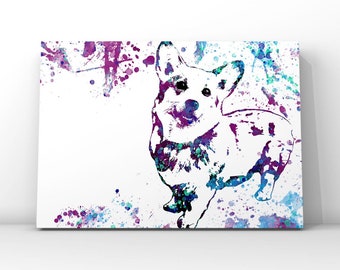 Cute and Playful Corgi Giclee Art Print - Perfect for Dog Lovers and Whimsical Home Decor - High-Quality and Fade-Resistant