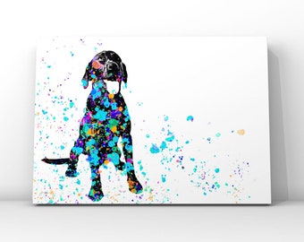 Black Lab Art Print - " The Sit + Smile" - Labrador Retriever Art - Dog Art Print - Lab painting - Dog Wall Art - Yellow Lab Poster -