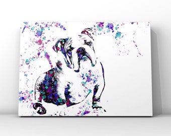 Bulldog Art Print - "Big Bulldog" - Giclée - English Bulldog Lover Art - American Bulldog Art Print - Bulldog Home Decor - Bulldog Wall Art