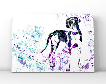 Great Dane Art Print - Giclée - Dog Art - Giant Breed Dog Art - Nursery Decor - Animal Art  - Pet Photography Print - Watercolor Great Dane