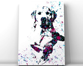 Golden Retriever Art Print - Giclée Dog - Dog Decor - Animal Art - Dog Art Print - Pet Photography Print - Dog Wall Art - Watercolor Dog