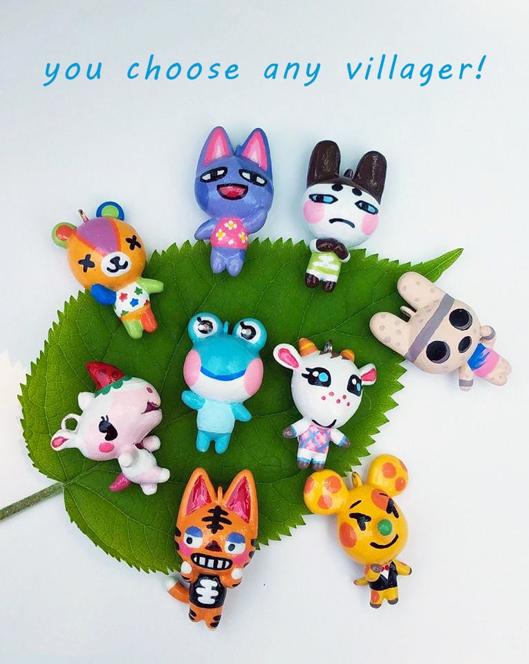 You Choose Custom Animal Crossing どうぶつの森 Villager Polymer Clay Etsy