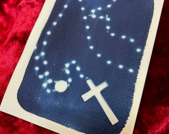 Rosary Cyanotype