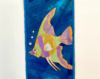 Angel Fish Fabric Bookmark