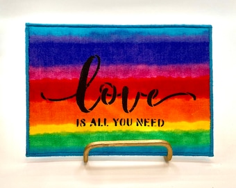 Love Is All You Need Fabric Postcard