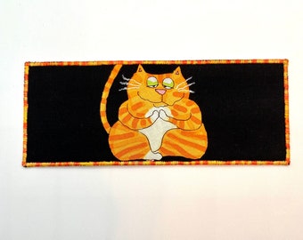 Yoga Cat Fabric Bookmark