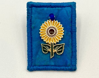 Sunflower Fabric Pin