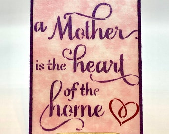 Mother Love Fabric Postcard