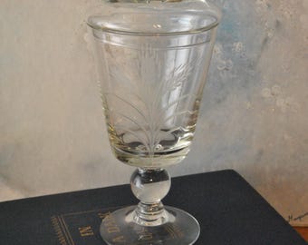 Vintage Wheat Etched Candy Jar