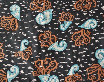 Mid Century Novelty Nautilus Print Fabric