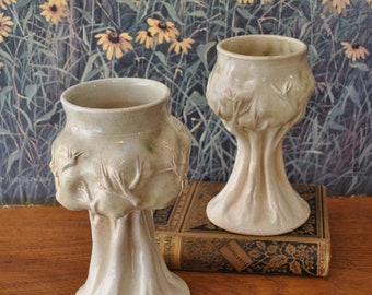 Vintage Artisan Ceramic Tree Goblets