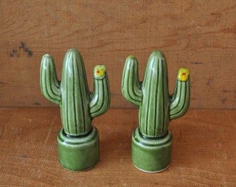 Vintage Kaktus Salz- und Pfefferstreuer
