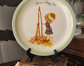 1970s Holly Hobbie "Put on a Happy Face" Collector Plate