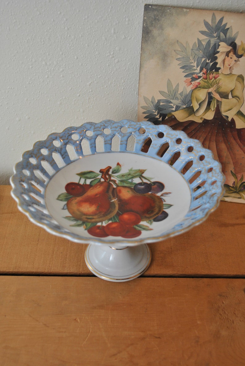 Vintage Pedestal Fruit Dish