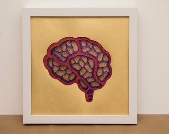 Brain Art, human anatomy brain, medical student gift, anatomy science decor, medical art, doctor gift, biology, neurodiversity, neuroscience