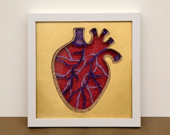 Anatomical Heart Paper Cut Art - doctor gift - nurse gift - anatomy decor - anatomy wall decor - human heart - medical student gift -science