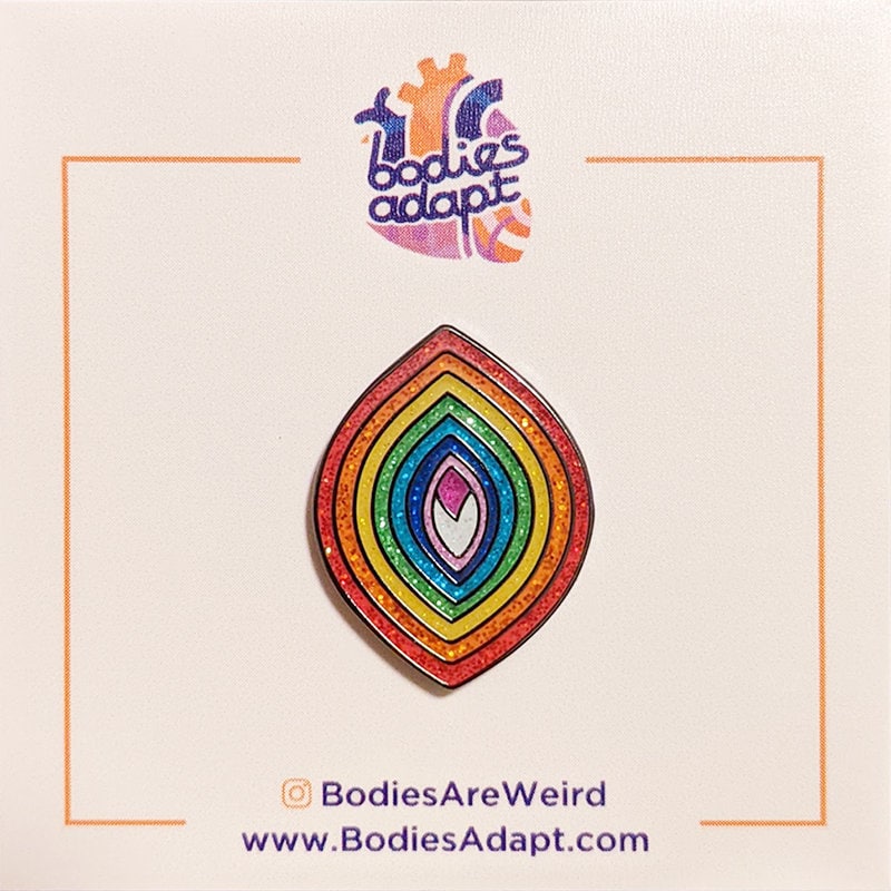 Rainbow Vagina Enamel pin - lesbian art - gay pride - lbgtq jewelry -…