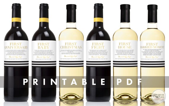 Bridal Shower Wine Labels Bridal Wine Printable Wine Label