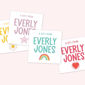 Birthday Stickers - To From Labels - Kids Gift Stickers - Name Stickers - Birthday Gift Stickers - Birthday Gift Tag - Custom Name Stickers